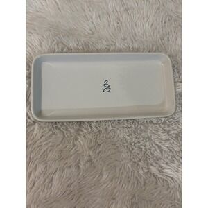 Grove Collaborative Ceramic Sink Tray White Minimalist Stone Symbol Vanity Dish